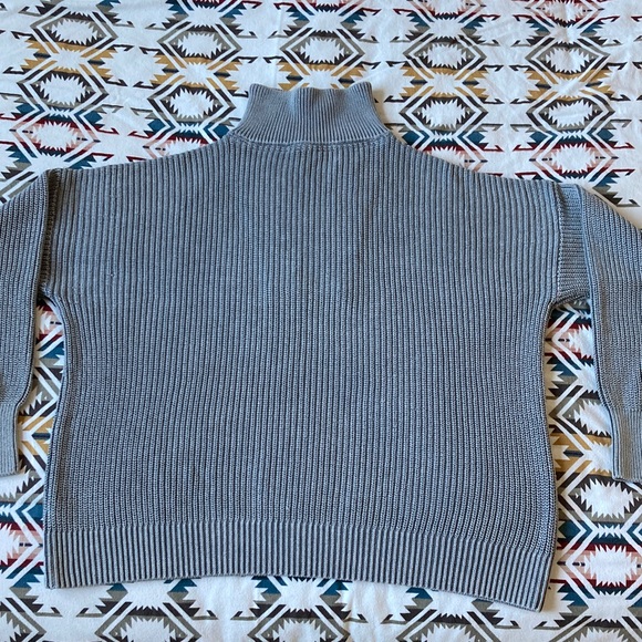 Faherty sunwashed mariner quarter zip Sweater Gray size XXL 100% organic cotton - Picture 5 of 10